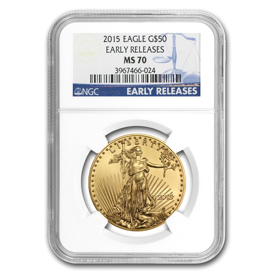2015 1 oz Gold American Eagle MS-70 NGC (Early Releases) 2015 1 oz Gold American Eagle MS-70 NGC (Early Releases)